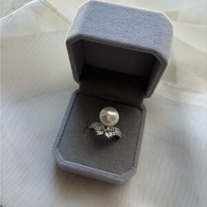 Real pearl ring pearl size 11MM one size ring